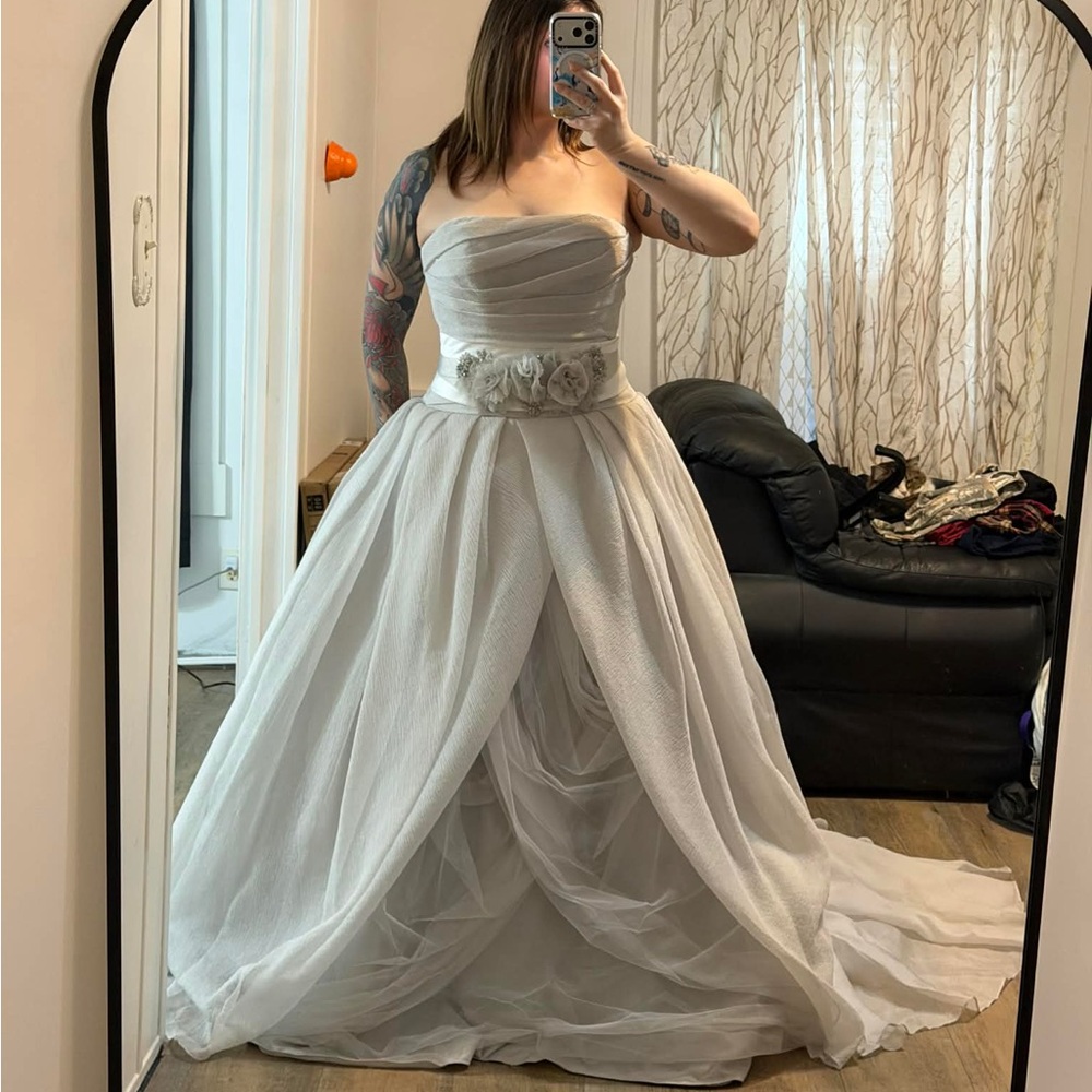 White by Vera Wang Sterling Strapless Wedding Dress with Floral Detail